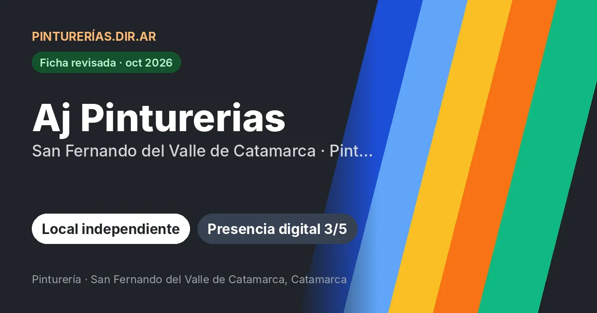 Aj Pinturerias, San Fernando del Valle de Catamarca, Catamarca: Pinturería · San Fernando del Valle de Catamarca, Catamarca