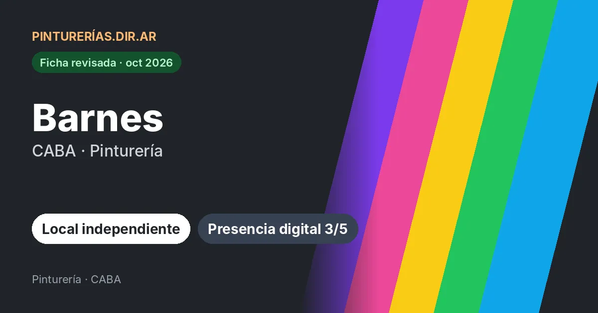 Barnes, CABA: Pinturería · CABA