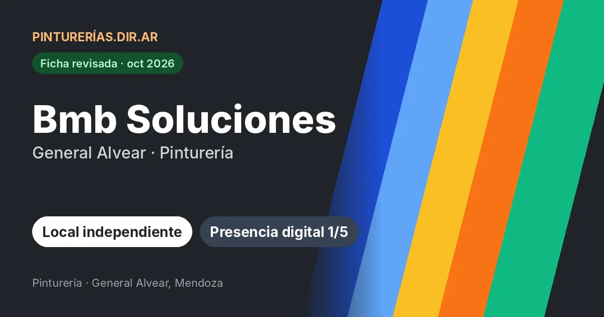 Bmb Soluciones, General Alvear, Mendoza: Pinturería · General Alvear, Mendoza