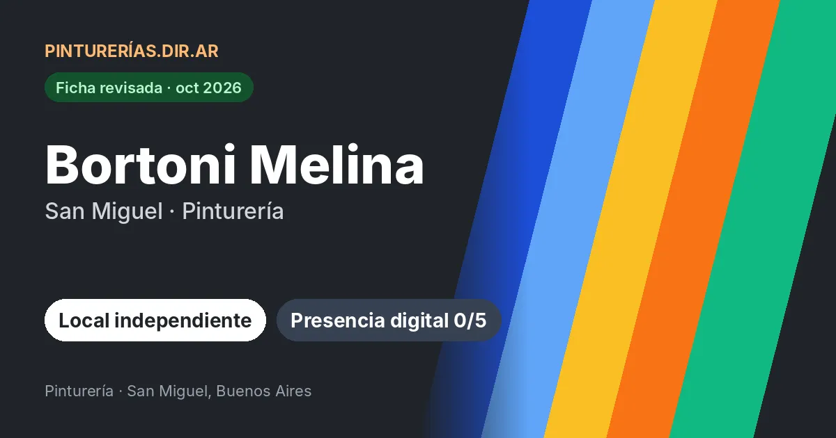 Bortoni Melina, San Miguel, Buenos Aires: Pinturería · San Miguel, Buenos Aires
