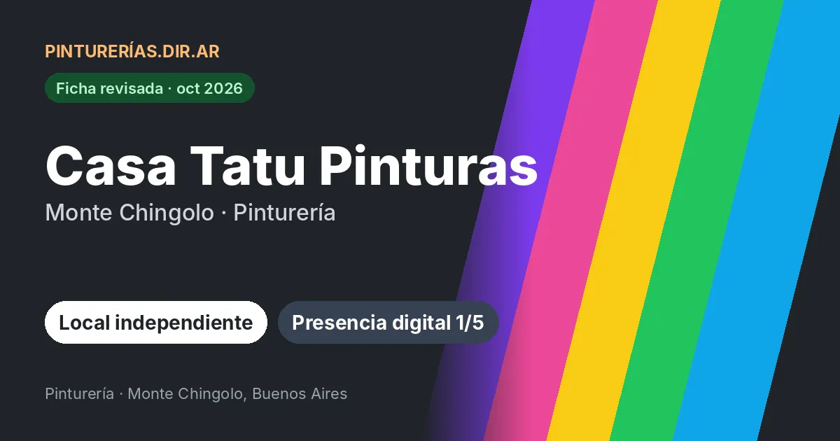 Casa Tatu Pinturas, Monte Chingolo, Buenos Aires: Pinturería · Monte Chingolo, Buenos Aires