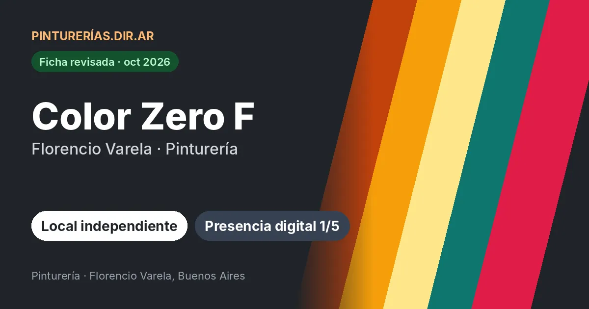 Color Zero F, Florencio Varela, Buenos Aires: Pinturería · Florencio Varela, Buenos Aires