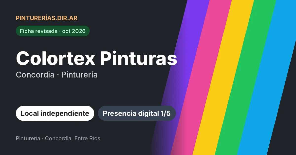 Colortex Pinturas, Concordia, Entre Ríos: Pinturería · Concordia, Entre Ríos