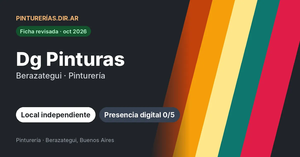Dg Pinturas, Berazategui, Buenos Aires: Pinturería · Berazategui, Buenos Aires