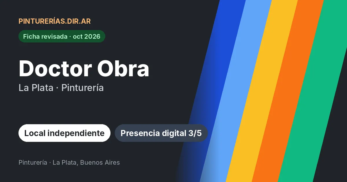 Doctor Obra, La Plata, Buenos Aires: Pinturería · La Plata, Buenos Aires