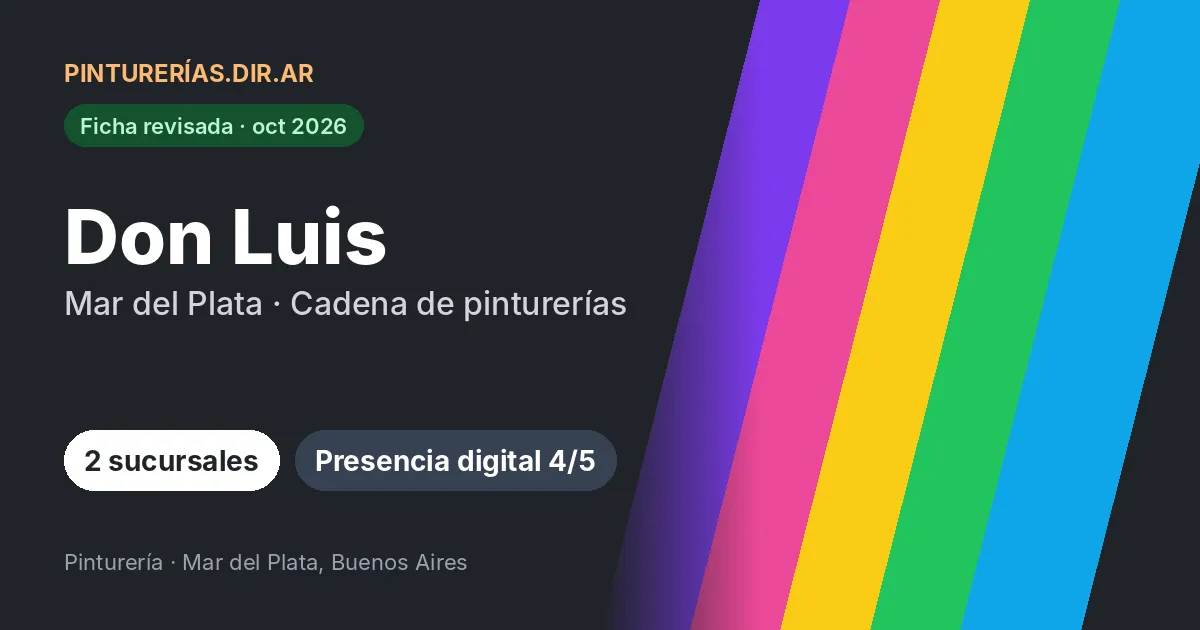 Don Luis, Mar del Plata, Buenos Aires: 2 sucursales · Mar del Plata, Buenos Aires
