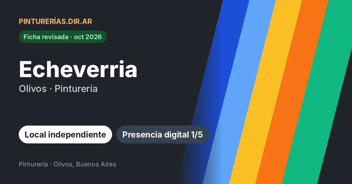 Echeverria, Olivos, Buenos Aires: Pinturería · Olivos, Buenos Aires