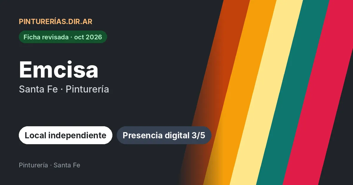 Emcisa, Santa Fe: Pinturería · Santa Fe