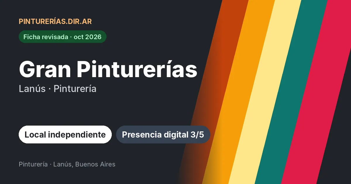 Gran Pinturerías, Lanús, Buenos Aires: Pinturería · Lanús, Buenos Aires