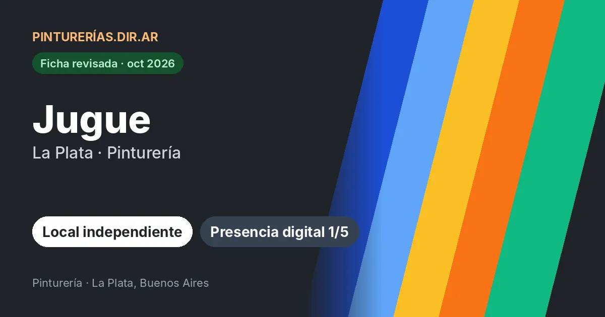 Jugue, La Plata, Buenos Aires: Pinturería · La Plata, Buenos Aires