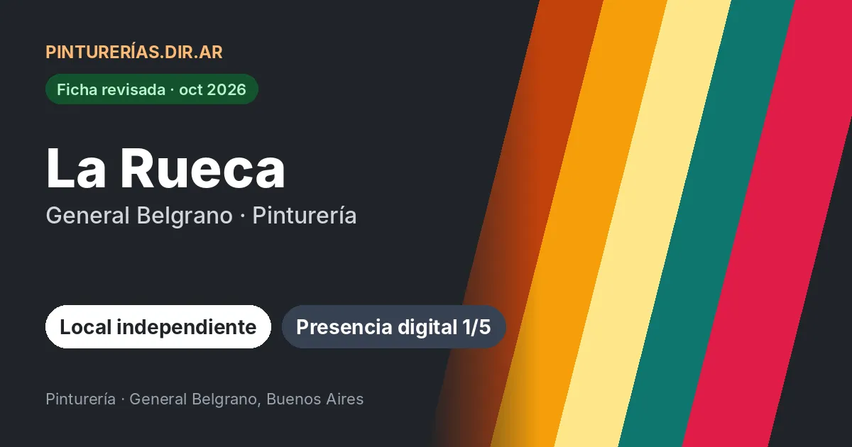 La Rueca, General Belgrano, Buenos Aires: Pinturería · General Belgrano, Buenos Aires