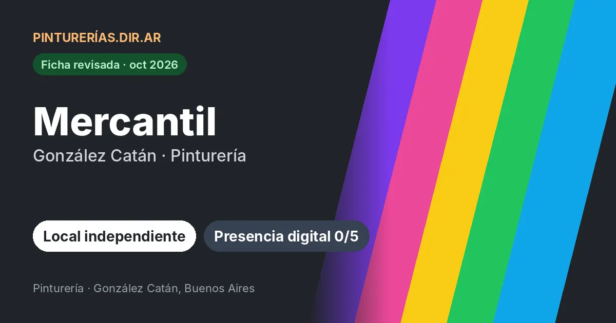 Mercantil, González Catán, Buenos Aires: Pinturería · González Catán, Buenos Aires