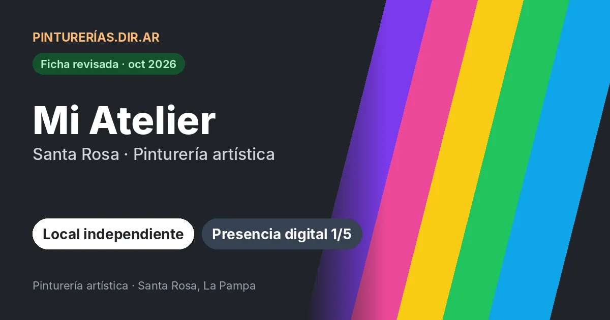 Mi Atelier, Santa Rosa, La Pampa: Pinturería artística · Santa Rosa, La Pampa