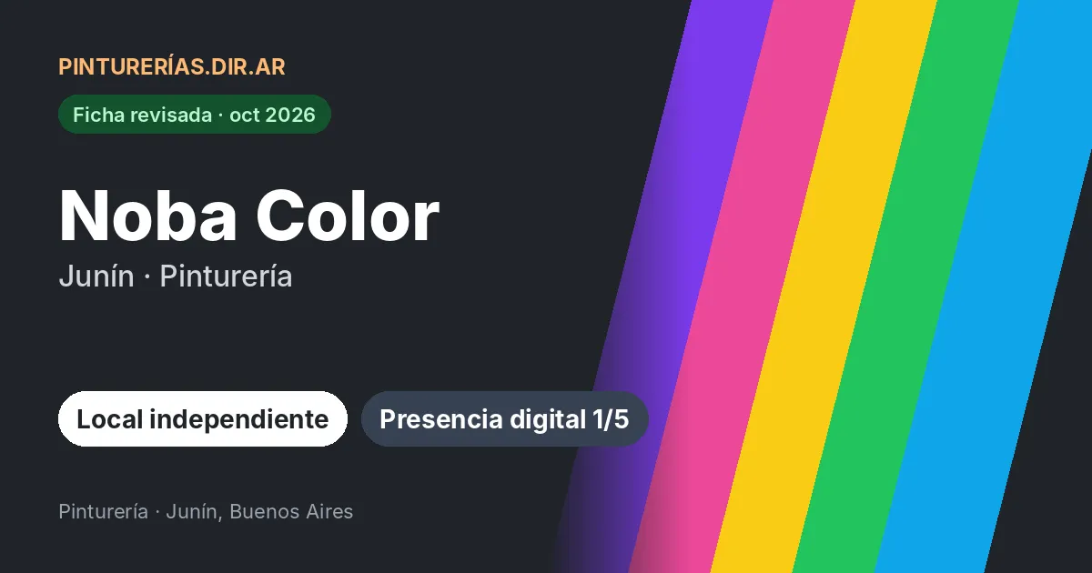Noba Color, Junín, Buenos Aires: Pinturería · Junín, Buenos Aires