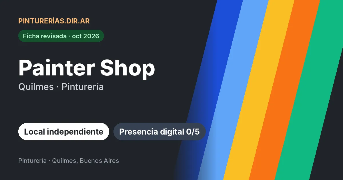 Painter Shop, Quilmes, Buenos Aires: Pinturería · Quilmes, Buenos Aires