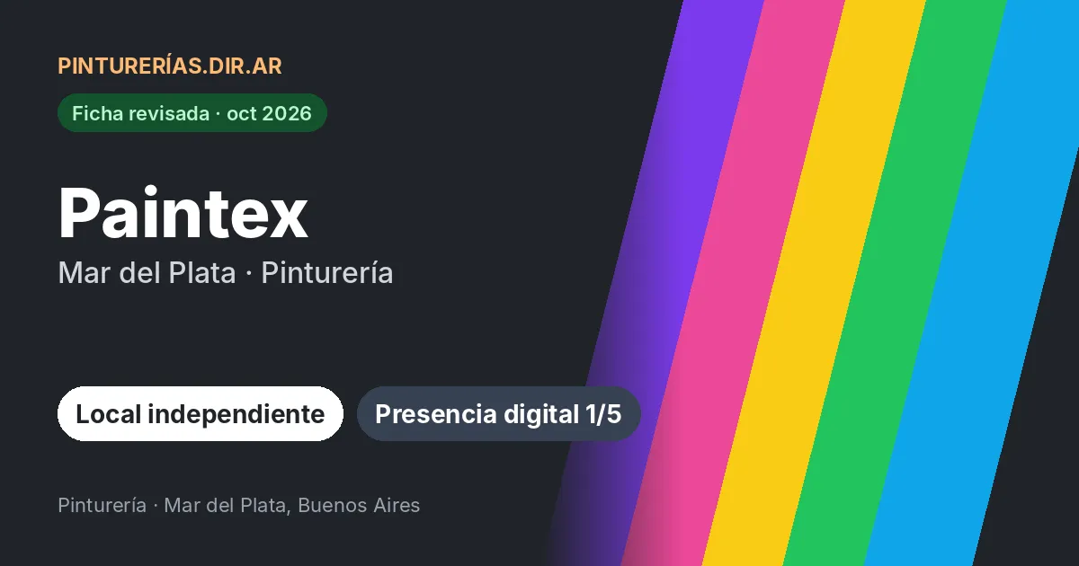 Paintex, Mar del Plata, Buenos Aires: Pinturería · Mar del Plata, Buenos Aires