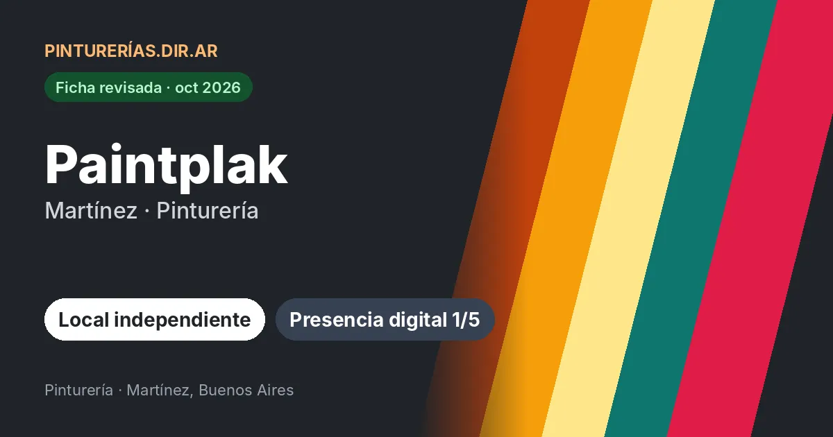 Paintplak, Martínez, Buenos Aires: Pinturería · Martínez, Buenos Aires