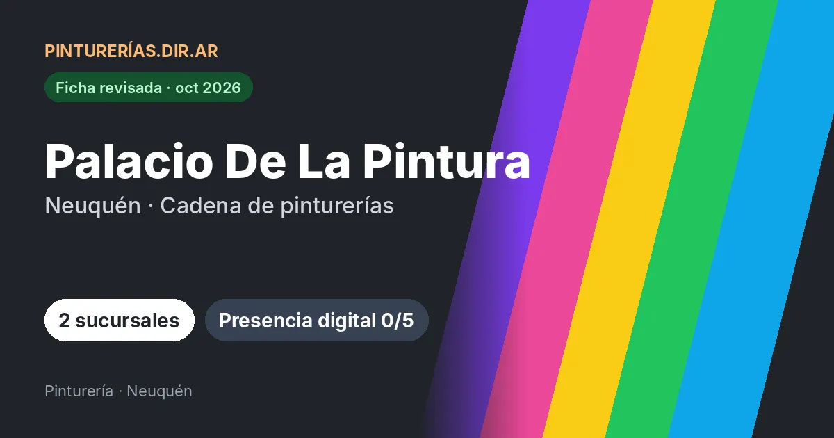 Palacio De La Pintura, Neuquén: 2 sucursales · Neuquén