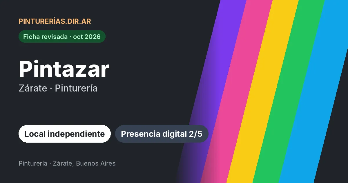Pintazar, Zárate, Buenos Aires: Pinturería · Zárate, Buenos Aires