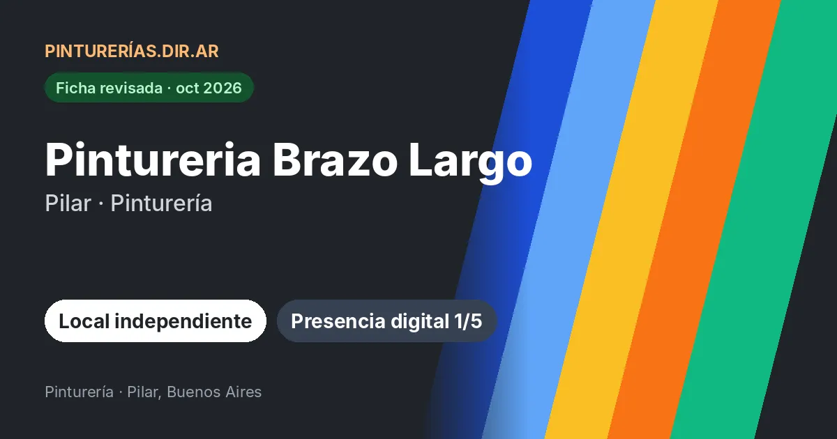 Pintureria Brazo Largo, Pilar, Buenos Aires: Pinturería · Pilar, Buenos Aires