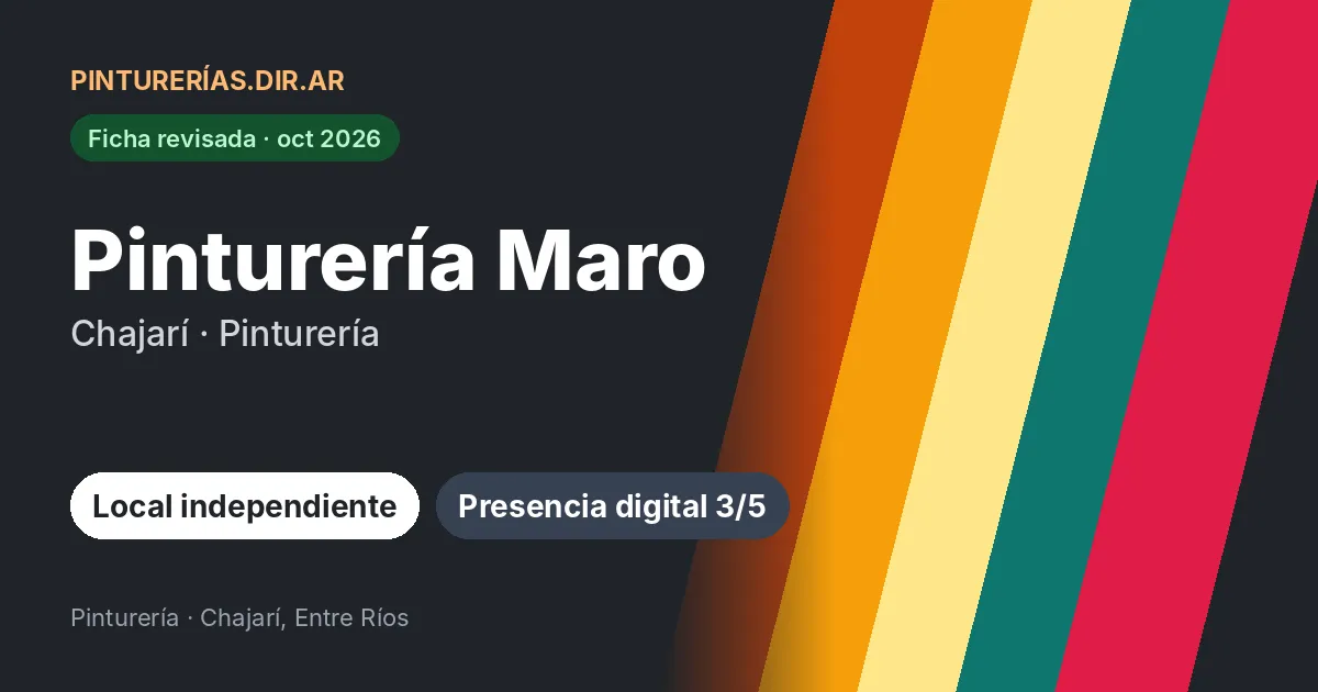 Pinturería Maro, Chajarí, Entre Ríos: Pinturería · Chajarí, Entre Ríos