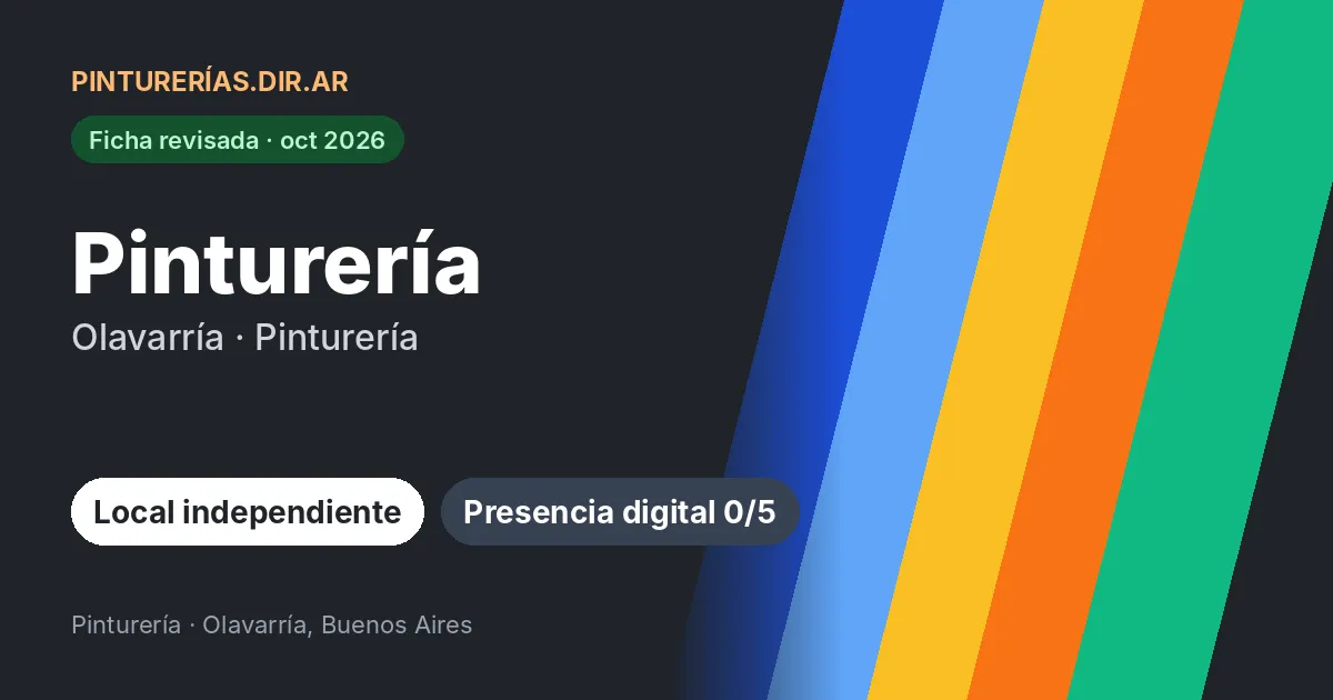 Pinturería, Olavarría, Buenos Aires: Pinturería · Olavarría, Buenos Aires