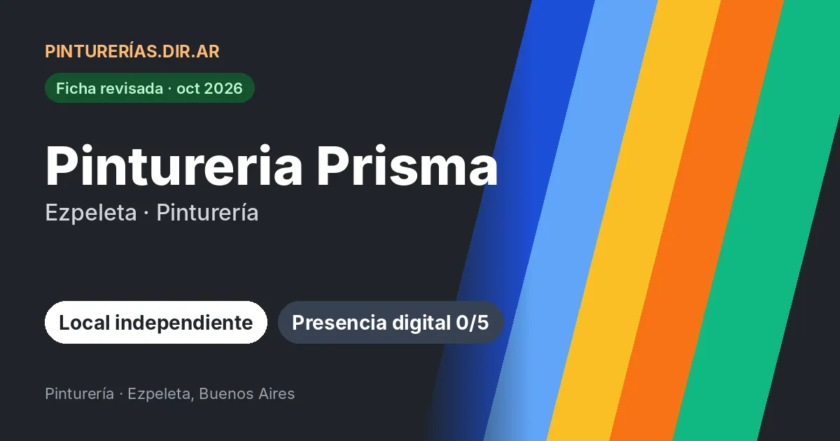 Pintureria Prisma, Ezpeleta, Buenos Aires: Pinturería · Ezpeleta, Buenos Aires