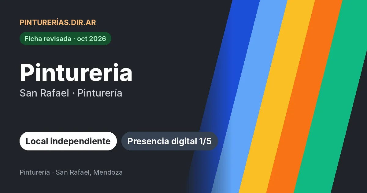Pintureria, San Rafael, Mendoza: Pinturería · San Rafael, Mendoza