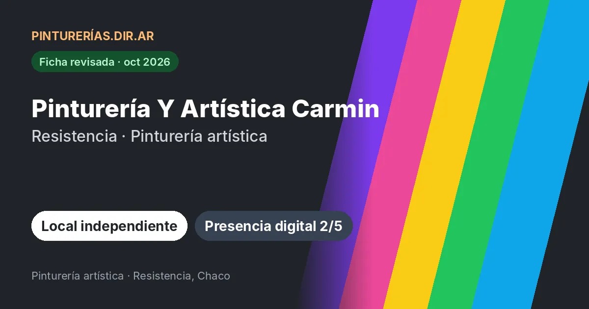 Pinturería Y Artística Carmin, Resistencia, Chaco: Pinturería artística · Resistencia, Chaco