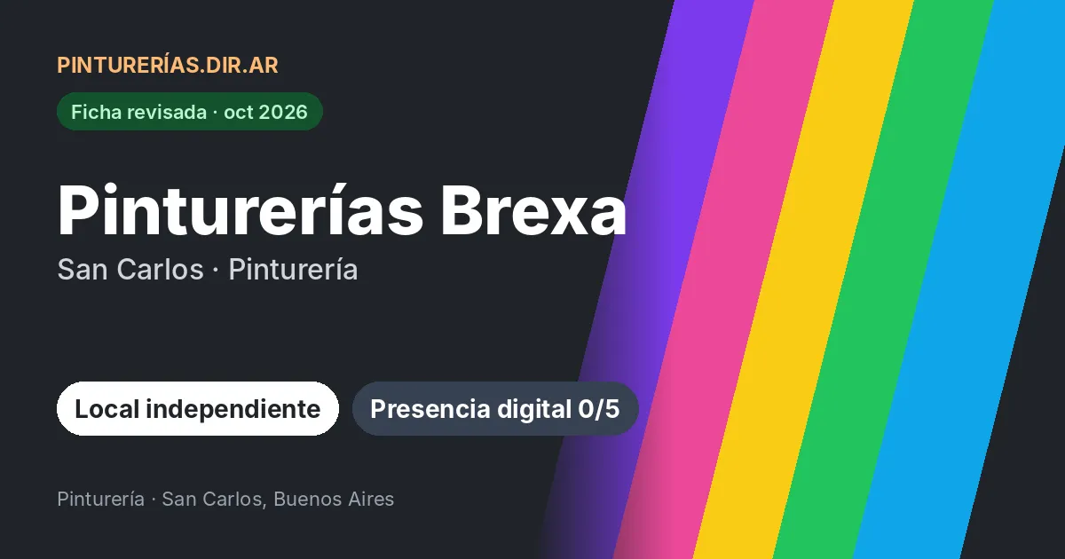 Pinturerías Brexa, San Carlos, Buenos Aires: Pinturería · San Carlos, Buenos Aires