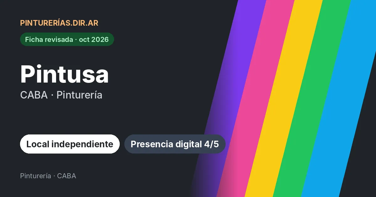 Pintusa, CABA: Pinturería · CABA