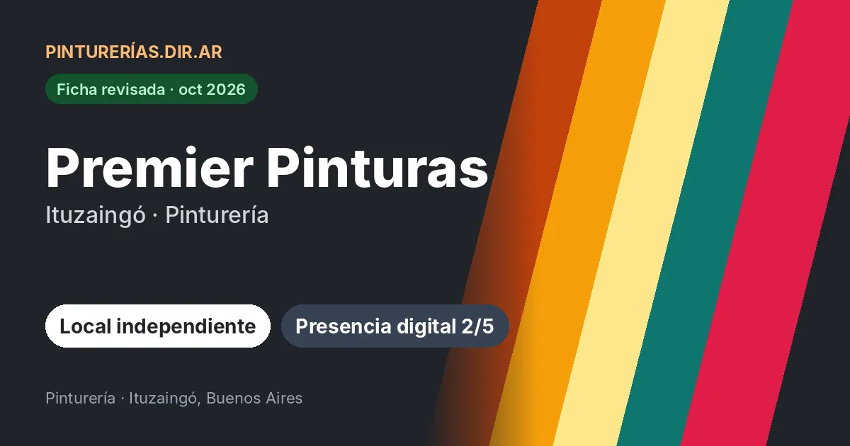 Premier Pinturas, Ituzaingó, Buenos Aires: Pinturería · Ituzaingó, Buenos Aires