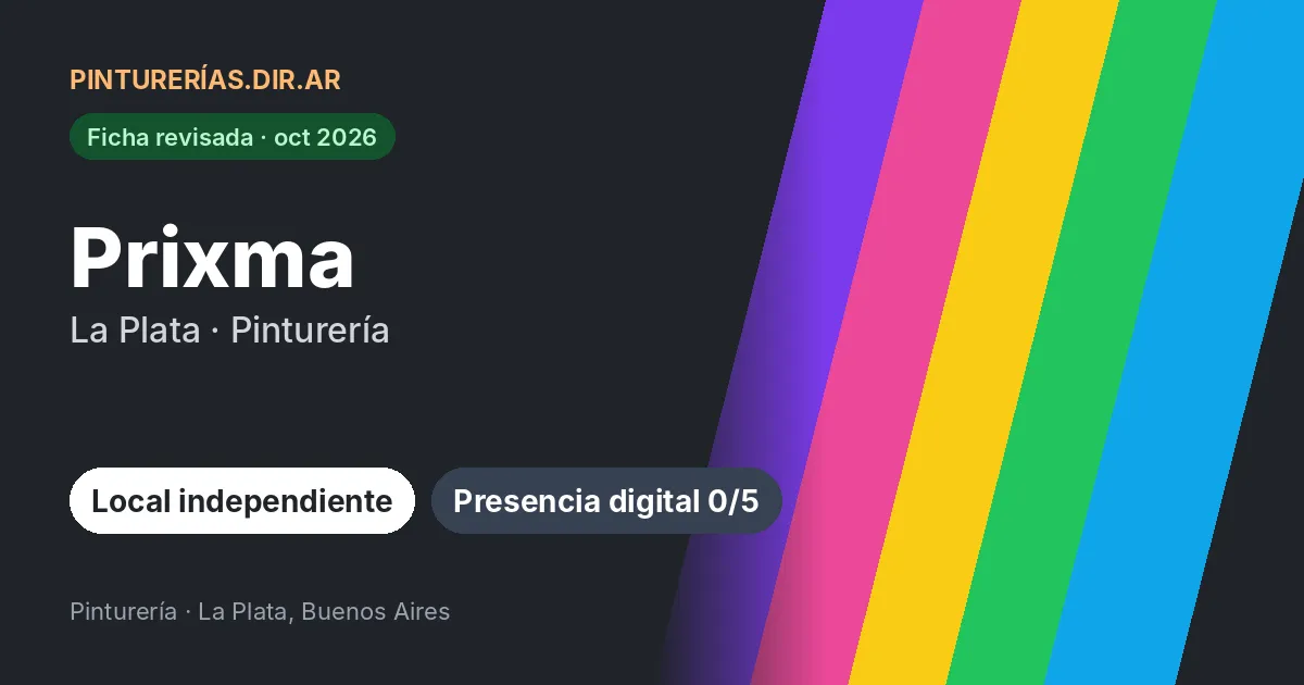 Prixma, La Plata, Buenos Aires: Pinturería · La Plata, Buenos Aires