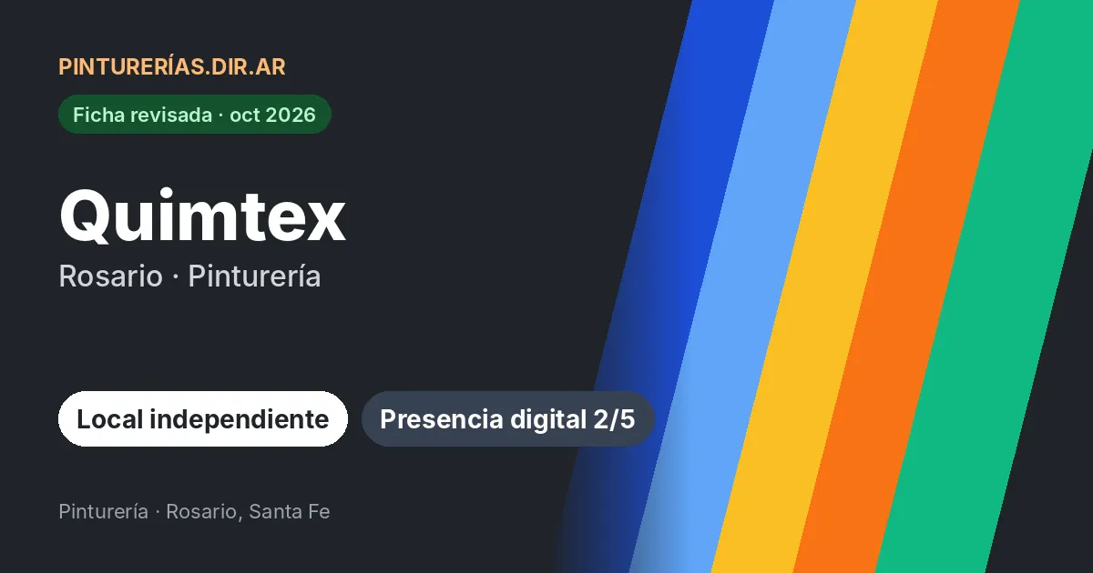 Quimtex, Rosario, Santa Fe: Pinturería · Rosario, Santa Fe