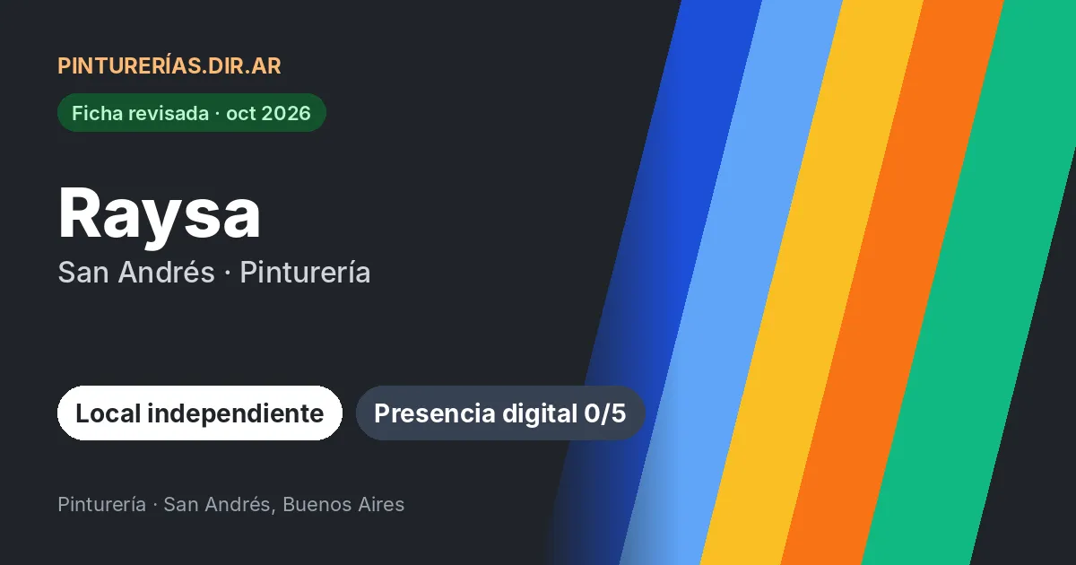 Raysa, San Andrés, Buenos Aires: Pinturería · San Andrés, Buenos Aires