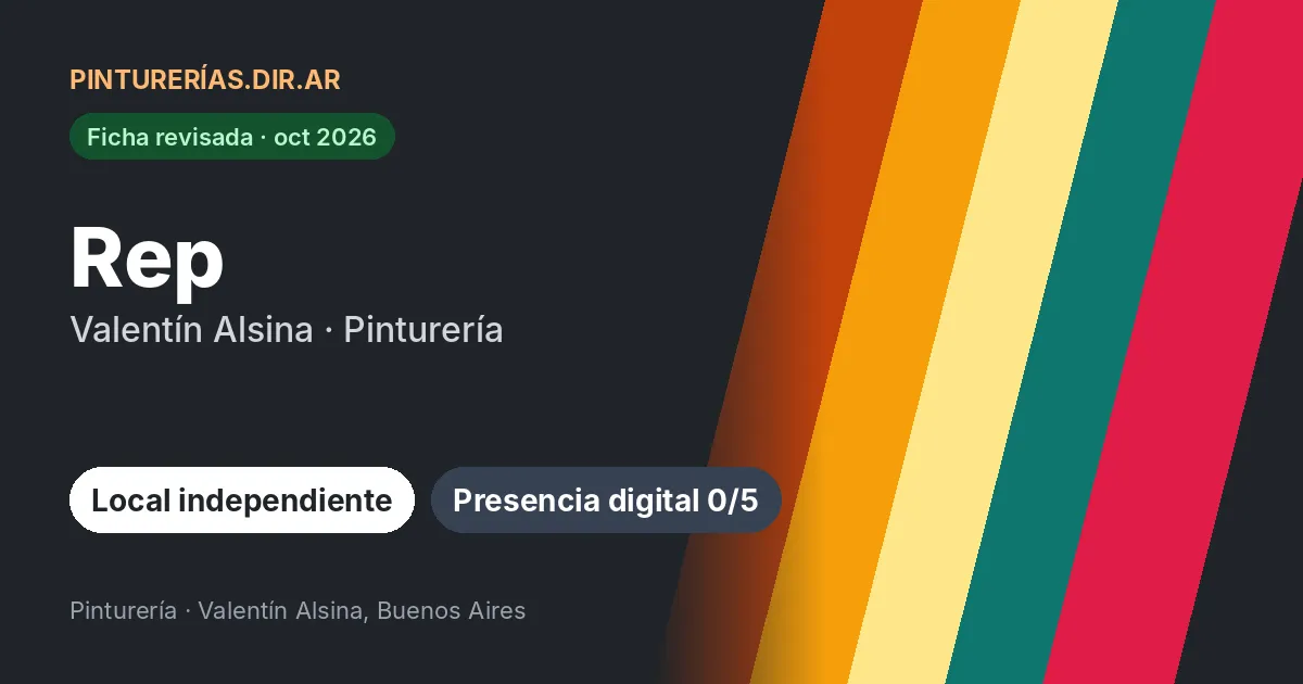 Rep, Valentín Alsina, Buenos Aires: Pinturería · Valentín Alsina, Buenos Aires