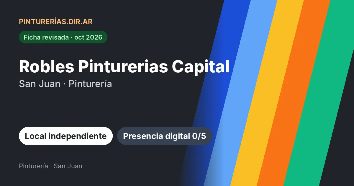 Robles Pinturerias Capital, San Juan: Pinturería · San Juan
