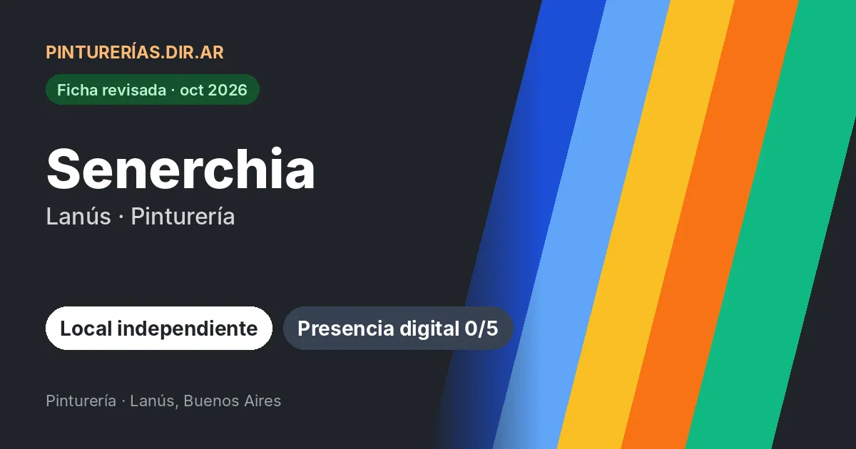 Senerchia, Lanús, Buenos Aires: Pinturería · Lanús, Buenos Aires