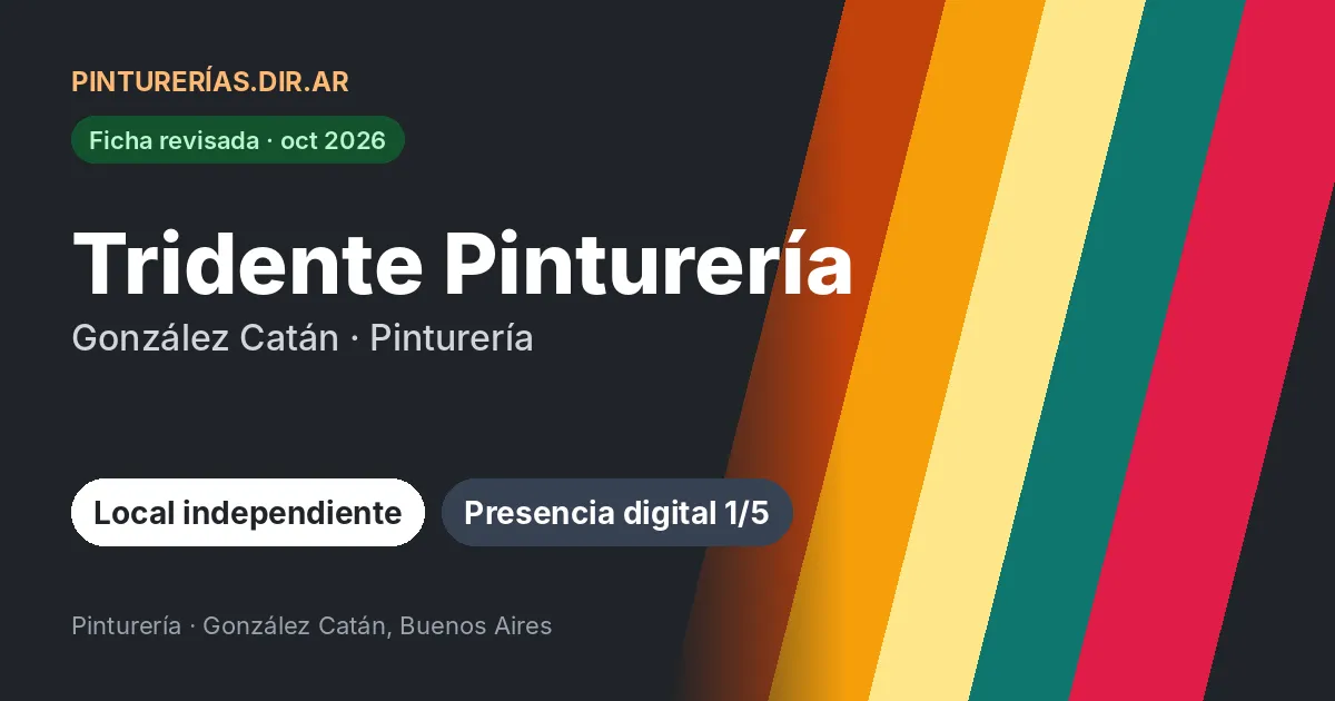 Tridente Pinturería, González Catán, Buenos Aires: Pinturería · González Catán, Buenos Aires