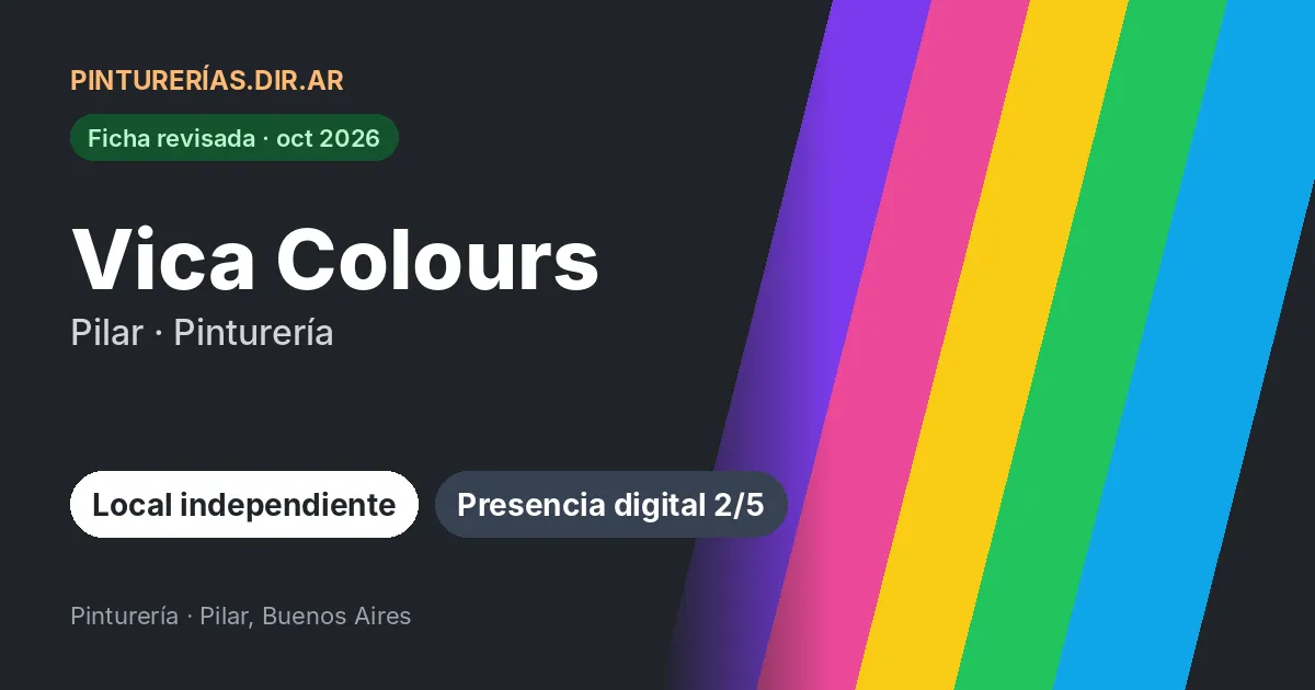 Vica Colours, Pilar, Buenos Aires: Pinturería · Pilar, Buenos Aires